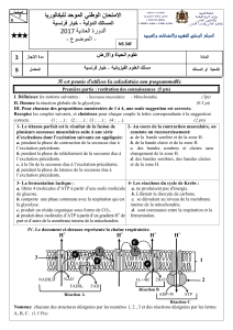 Examen Baccalaur&eacute;at 2017 Sciences de la Vie et de la Terre - Option Fran&ccedil;aise