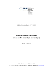 Triangula&ccedil;&atilde;o Metodol&oacute;gica em Pesquisa Social: Reflex&otilde;es e Abordagens