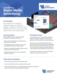 Social Media Advertising Case Simulation for Sports Teams