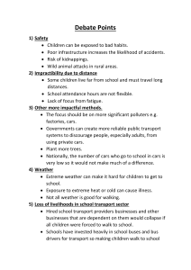 Debate Points: Arguments Against Walking to School