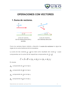 Operaciones con Vectores: Suma de Vectores