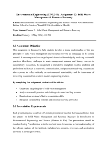 Environmental Engineering Assignment: Solid Waste Management