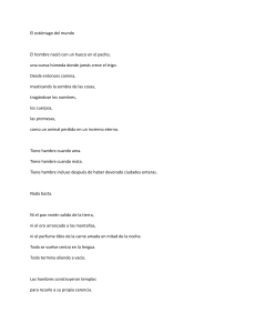 El est&oacute;mago del mundo: Poema sobre la hambre existencial