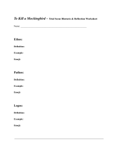 To Kill a Mockingbird Trial Rhetoric Worksheet