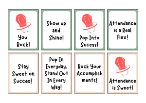 Attendance Motivation Cards for Students