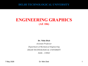 Engineering Graphics: Orthographic Projection (AE 106)