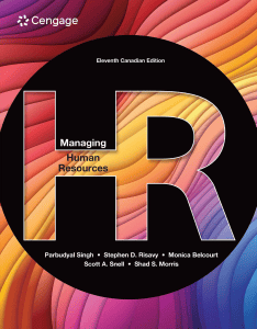 Managing Human Resources, 11th Canadian Edition