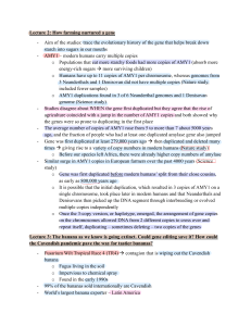 Lecture Notes: Evolutionary Genetics & Agricultural Biotechnology