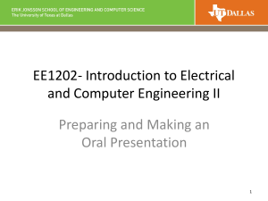 EE1202 Oral Presentation Guide: Electrical & Computer Engineering