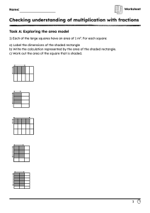Multiplication with Fractions Worksheet: Area Model Practice
