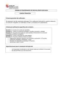Examen Premio Extraordinario Bachillerato Franc&eacute;s 2023-2024