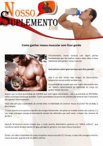 Como ganhar massa muscular sem ficar gordo