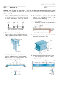 CVE155 Mechanics of Deformable Bodies Problem Set #2