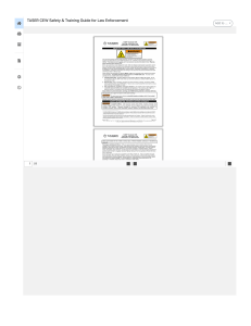 TASER CEW Safety & Training Guide for Law Enforcement