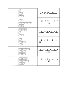 Addition Worksheet with Blocks
