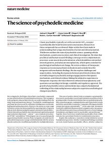 The Science of Psychedelic Medicine: Review