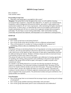 HHNP4 Nursing Group Contract: Seminar & Project Guidelines