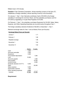 Midterm Test 2: Foreign Currency Accounting Questions