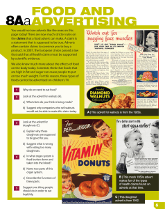 Food and Advertising: Vintage Ads vs. Modern Rules