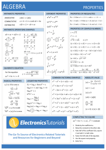 Calculus Integrals Cheat Sheet: Formulas & Properties