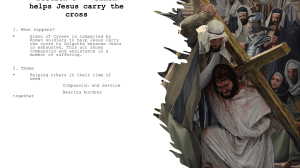 Simon Helps Jesus Carry the Cross - Religious Education