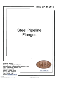 MSS SP-44-2010 Steel Pipeline Flanges Standard