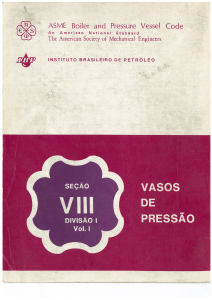 C&oacute;digo ASME para Vasos de Press&atilde;o - Se&ccedil;&atilde;o VIII Divis&atilde;o 1