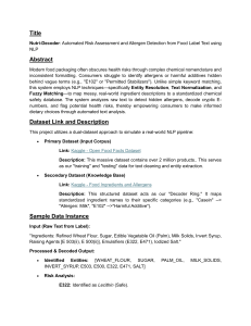 Nutri-Decoder: NLP for Food Label Allergen Detection