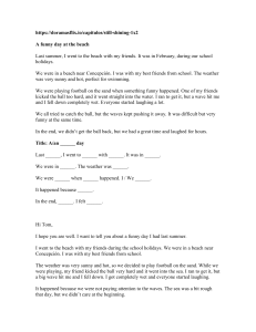 A Funny Day at the Beach: English Reading Exercise