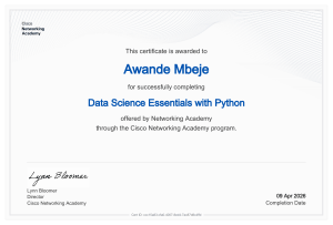 Data Science Essentials with Python Certificate