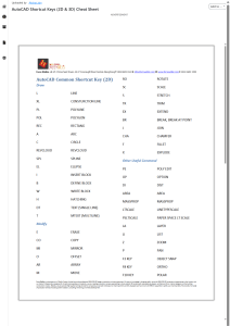 AutoCAD Shortcut Keys (2D & 3D) Cheat Sheet