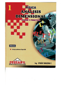 An&aacute;lisis Dimensional en F&iacute;sica: Teor&iacute;a y Pr&aacute;ctica