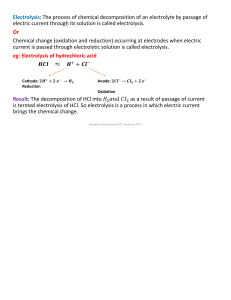 Electrolysis: Definition, Laws, and Applications