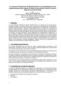 Integraci&oacute;n del Mantenimiento en Estrategias de Gesti&oacute;n de Activos