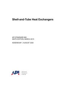 API 660 Standard: Shell-and-Tube Heat Exchangers