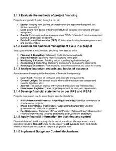 Project Financial Management Coursebook
