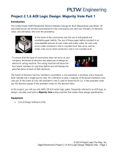 AOI Logic Design: Majority Vote Project (PLTW)