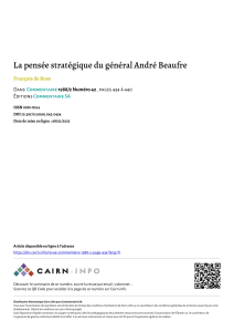 La pens&eacute;e strat&eacute;gique du g&eacute;n&eacute;ral Andr&eacute; Beaufre