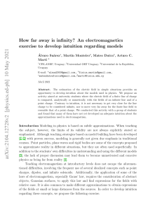How far away is infinity? An electromagnetics exercise
