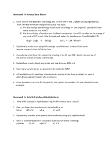 Chemistry Homework: Valence Bond & Molecular Orbital Theory
