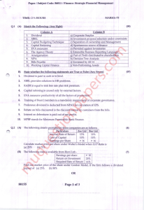 Finance Strategic Financial Management Exam Paper 86011