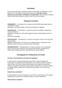 Patrim&ocirc;nio Cultural de Caxias: An&aacute;lise do Centro Hist&oacute;rico