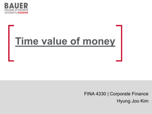 Time Value of Money - Corporate Finance Lecture
