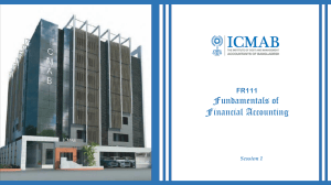 FR111 Fundamentals of Financial Accounting Session 1