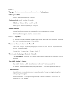Chapter 14: Nutrition and Health Basics