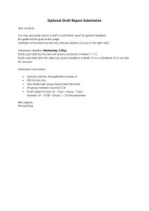 Optional Draft Report Submission Guidelines