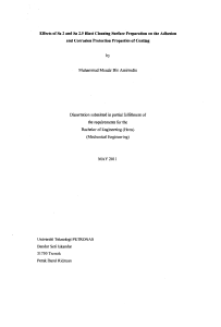 Effects of Sa 2 and Sa 2.5 Blast Cleaning on Coating Adhesion and Corrosion