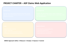 ASP Claims Web Application Project Charter