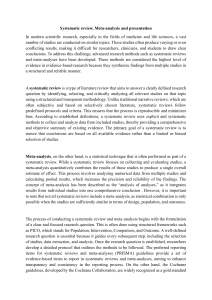 Systematic Review & Meta-Analysis Guide