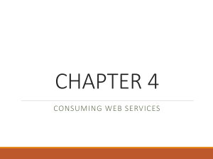 Chapter 4: Consuming Web Services